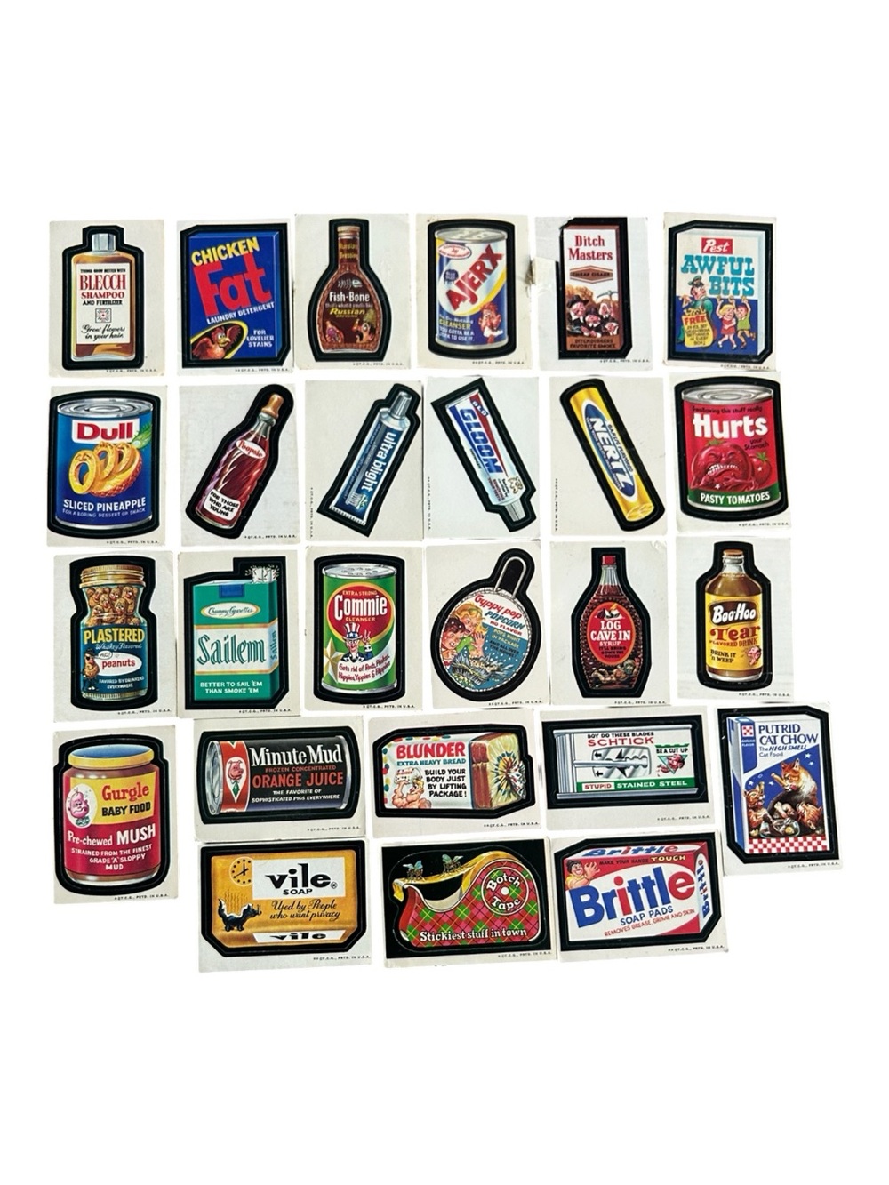 VTG 1973 Topps Wacky Packages 2nd Series Stickers Lot of 26 Tan White Backs READ